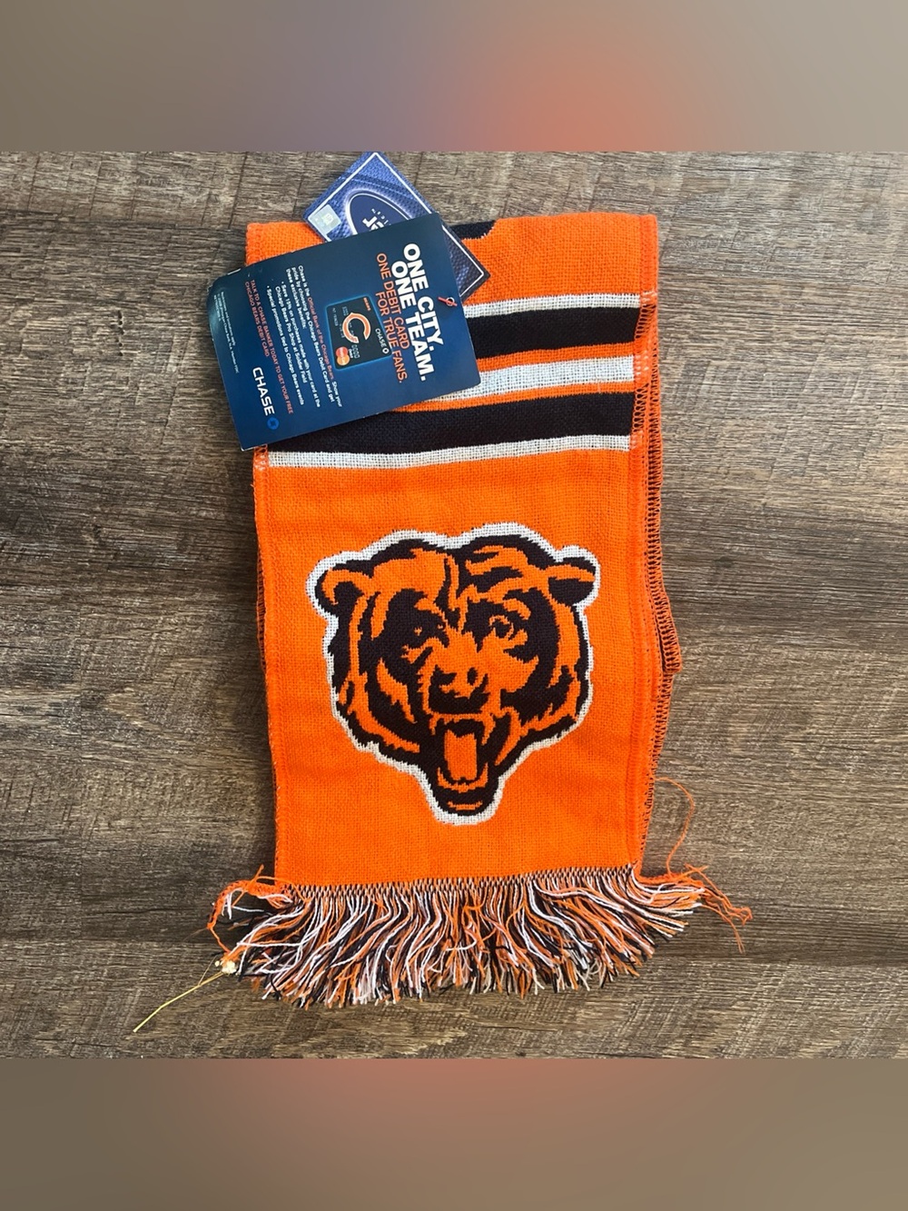 Chicago Bears Scarf One City One Team Orange Blue NFL Chase SGA New NWT